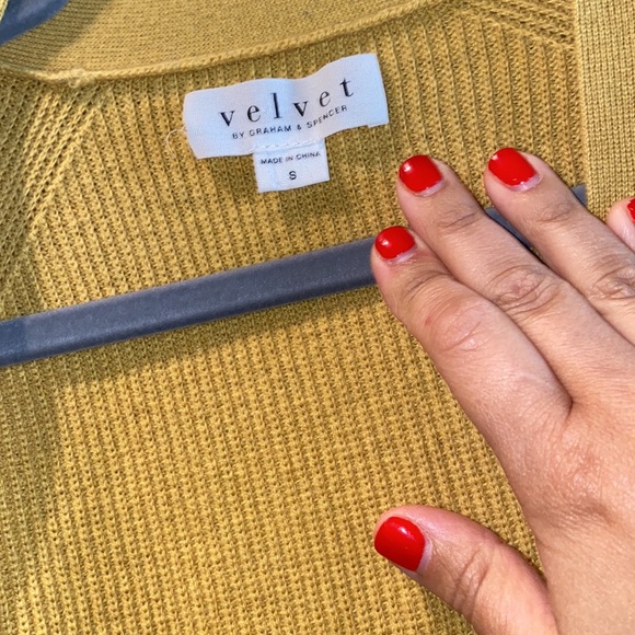 velvet by graham & spender cardigan in marigold - Picture 2 of 2